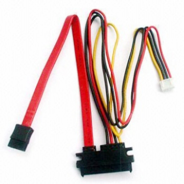 SATA Cable SATA 7 + 15-pin SATA and Power Cable Serial with 4-pin Features Pitch 2.0 Housing