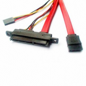 Cable SATA Data and 4P HSG Combo Cable, Applicable to CDs, DVDs, Tape Devices and Zip Drives
