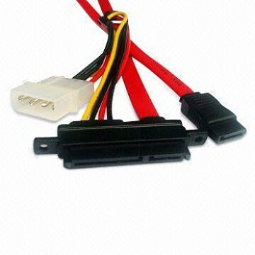 ATA/SATA Cable SATA Data and Power Combo Cable, Suitable for CDs, DVDs, and High Capacity Removable Devices